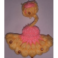 Woollen Dress For Thakur Ji -Peach/Yellow