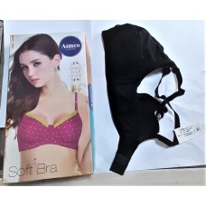 Aimco Soft Bra Black - Size 32